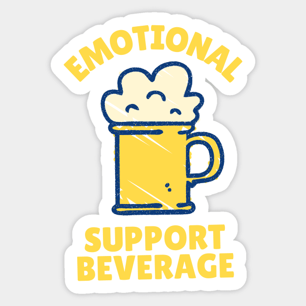 Emotional Support Beverage Beer Sticker by The WYLD Tribe